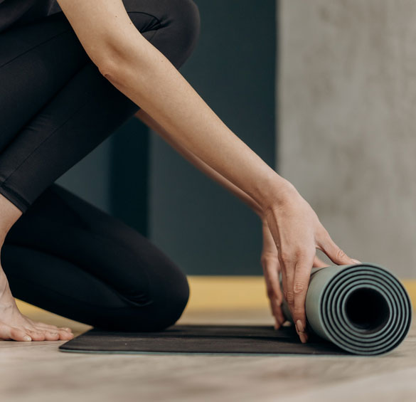 Rolling Out Yoga Mat