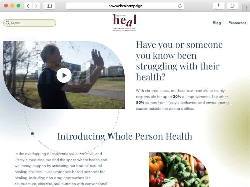 How We Heal Website Screenshot